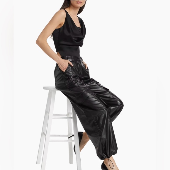 Jonathan Simkhai Vegan Leather Cargo Pants